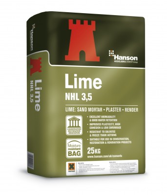 Hanson Hydraulic Lime  NHL 3.5  25Kg Bag 