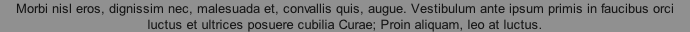 Morbi nisl eros, dignissim nec, malesuada et, convallis quis, augue. Vestibulum ante ipsum primis in faucibus orci luctus et ultrices posuere cubilia Curae; Proin aliquam, leo at luctus.